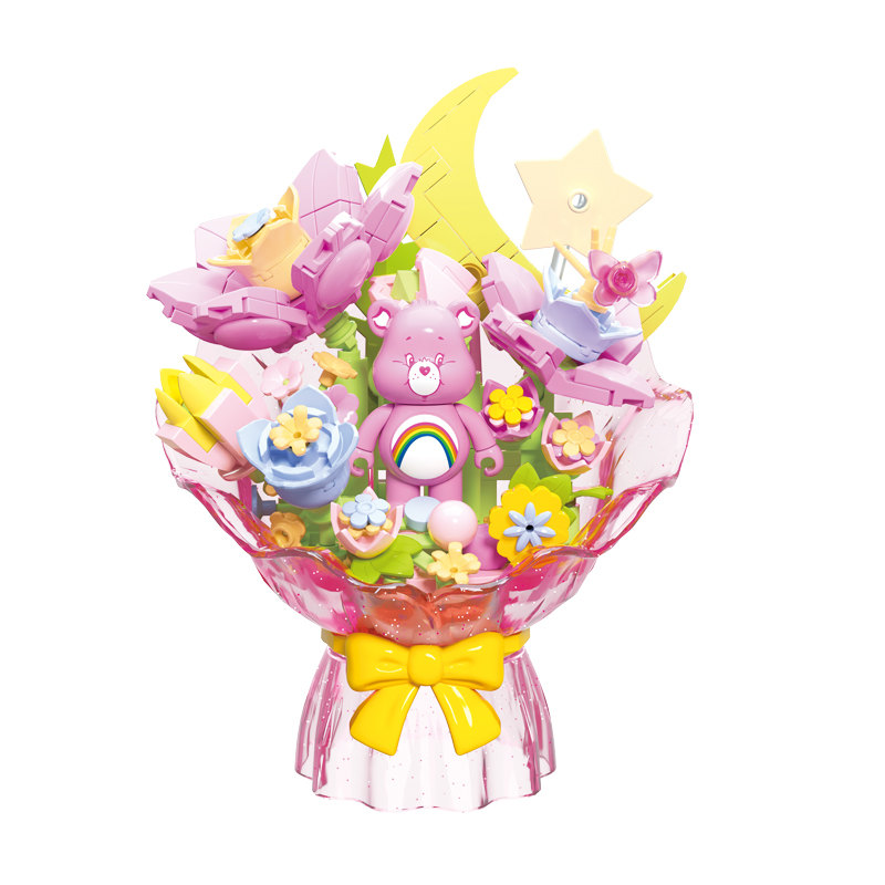 EK019 愛心小熊系列花束積木